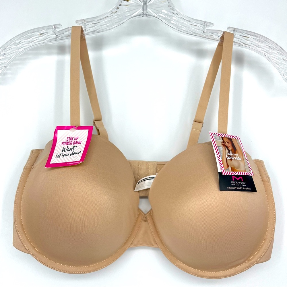 NWT Maidenform Convertible Strap Bra Nude Lightly Padded Under Wire  Size 38DD